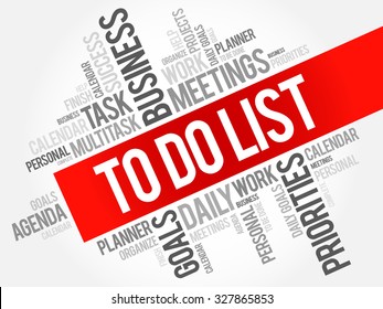 To Do List word cloud business concept