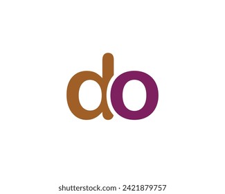 Plantilla vectorial de diseño de logotipo DO