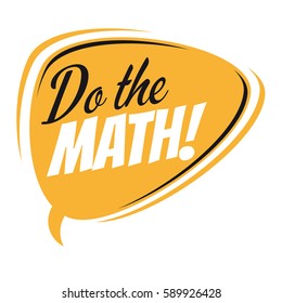 do the math retro speech balloon