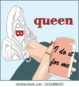 ı do ıt for me queen slogan desing