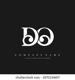 DO Minimal Luxury Initial Logo vector.