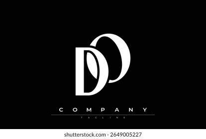 DO Modern Initials Logo Design. Branding logo with stylized initials showcasing bold design and modern aesthetic. Ideal for professional business branding or creative projects focusing on minimalistic