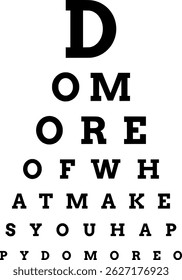 Do More of What Makes You Happy Eye Chart Snellen