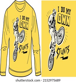 i do my own atunt racing bike tshirt design