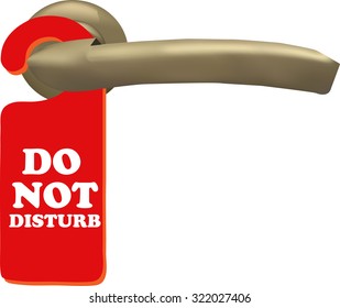 Do No Disturb sign on white background