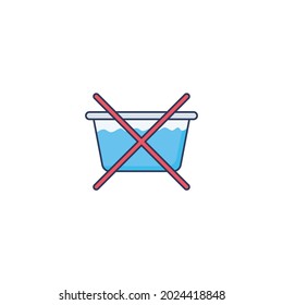 Do no  Wash Icon Isolated On White Background