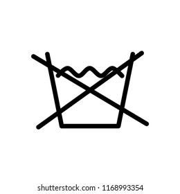 Do no washing icon vector template