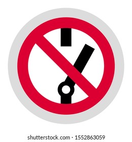 Do not alter the state of the switch forbidden sign, modern round sticker