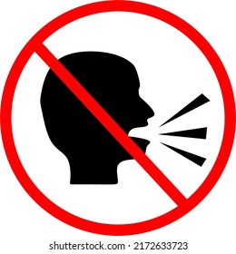 Do not be noise icon vector