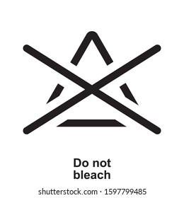 do not bleach icon isolated vector illustration