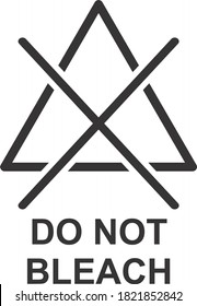 DO NOT BLEACH ICON, SIGN AND SYMBOL