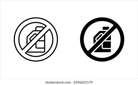 Do not bleach, No bleaching symbol vector icon set, vector illustration on white background