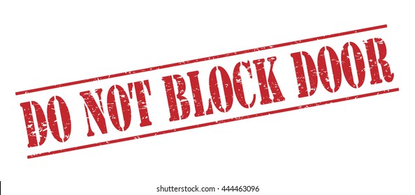 do not block door vector stamp on white background