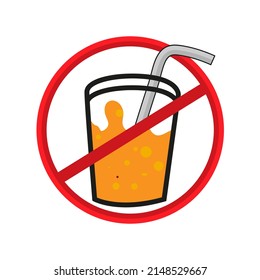 Do not bring food into the area. Flat design. Vector Illustration on white background.