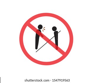 do not bully sign, prohibited sign symbol background, vector illustration.