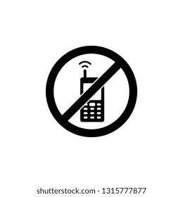 Do not call by phone sign icon. Simple glyph, flat vector element of ban, prohibition, forbid icons set for UI and UX, website or mobile application