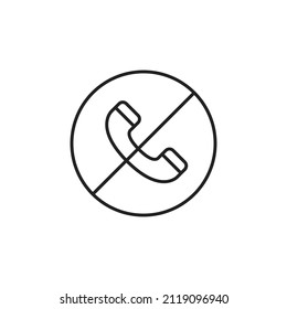 Do not call icon. High quality black vector illustration.
