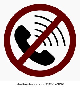 Do not call No phone. Don't use the phone. Call ban. Vector icon.