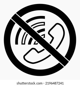 Do not call No phone. Don't use the phone. Call ban. Vector icon.
