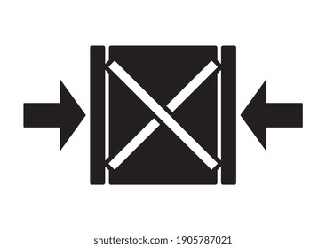 Do not clamp as indicated icon, Packaging Symbol