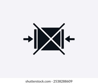 Do not clamp, packaging sign icon. Modern accurate logo vector illustrator. EPS10