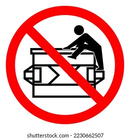 Do Not Climb In Or Around Dumpster Symbol Sign ,Vector Illustration, Isolate On White Background Label. EPS10