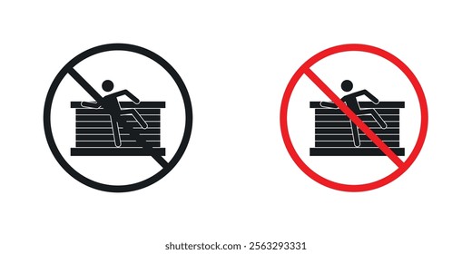 Do not climb sign pack for app and website ui designs.