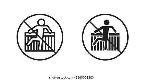 Do not climb sign vector set vector graphics designs