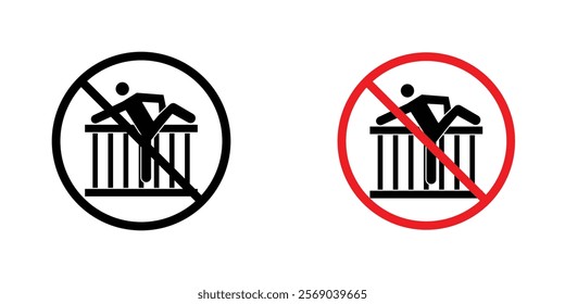 Do not climb sign vector graphic pack