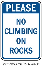 Do not climb warning sign and labels