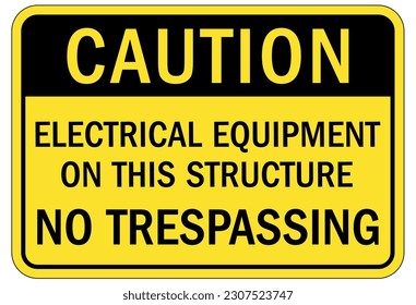 Do not climb warning sign and labels