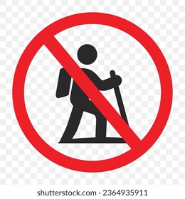 do not climbing sign transparent grid background