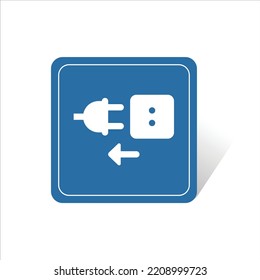 the do not connect electricity sign can be used as an icon