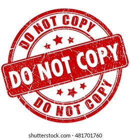 Do not copy caution rubber stamp vector illustration isolated on white background