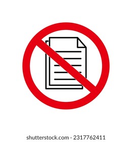 Do not Copy file sign vector icon