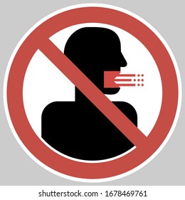 No tose.
Signo informativo redondo, imagen simbólica del perfil de un hombre