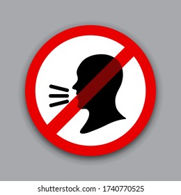 do not cough sign vector eps