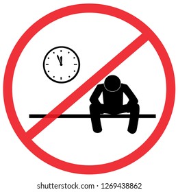 Do not Count down alone sign. Not Allowed Sign, warning symbol, road symbol sign and traffic symbol design concept, vector illustration.illustration.