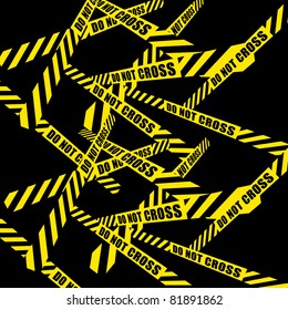 DO NOT CROSS inscription tape ribbon