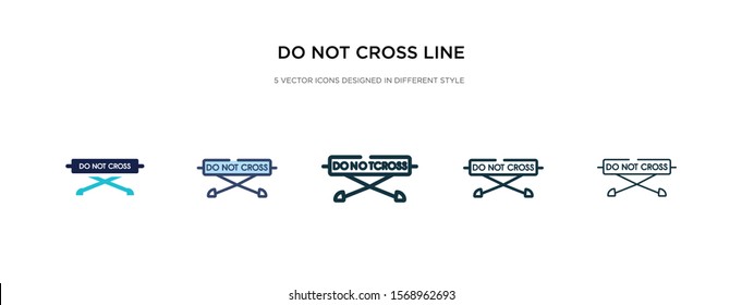 do not cross line icon in different style vector illustration. two colored and black do not cross line vector icons designed in filled, outline, line and stroke style can be used for web, mobile, ui