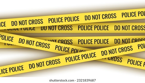 do not cross police line design, yellow police line. investigation victim. can be used as material for news reports