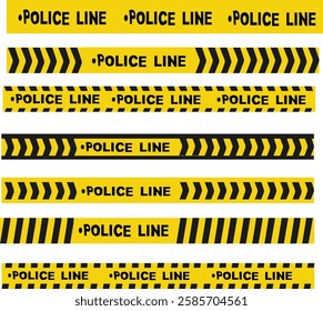 Do not cross police tape line vector illustration. Good for banner, poster, greeting card, party card, invitation, template, advertising, campaign, and social media.