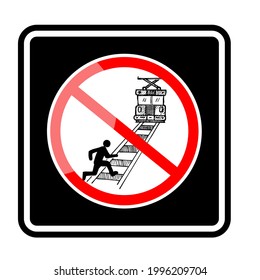 do not cross railway tracks, danger for life