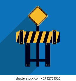 No cruzar el tablero de carteles junto con la barricada