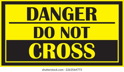 Do not cross sign vector, do not enter warning sign eps