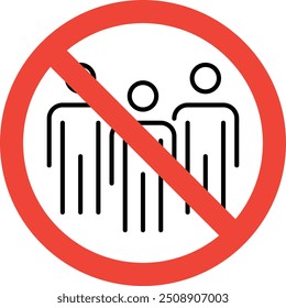 do not crowd icon vector