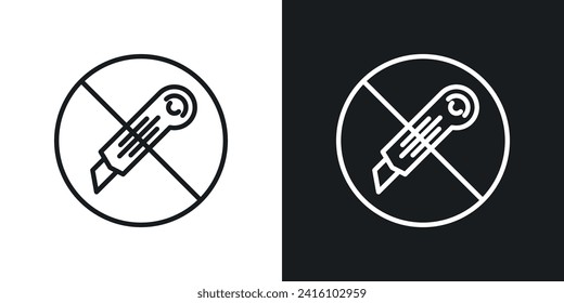 Do not cut icon designed in a line style on white background.