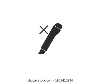 Do Not Cut, Knife, Warning Icon. Vector Illustration.