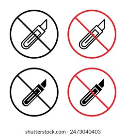 Do Not Cut Sign Safety Icon for Restricted Cutting Areas