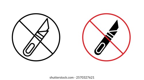 Do not cut sign vectors set in black. line and flat versions